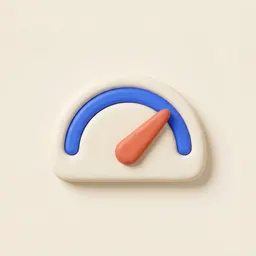 Clay gauge with a coral needle near the top
